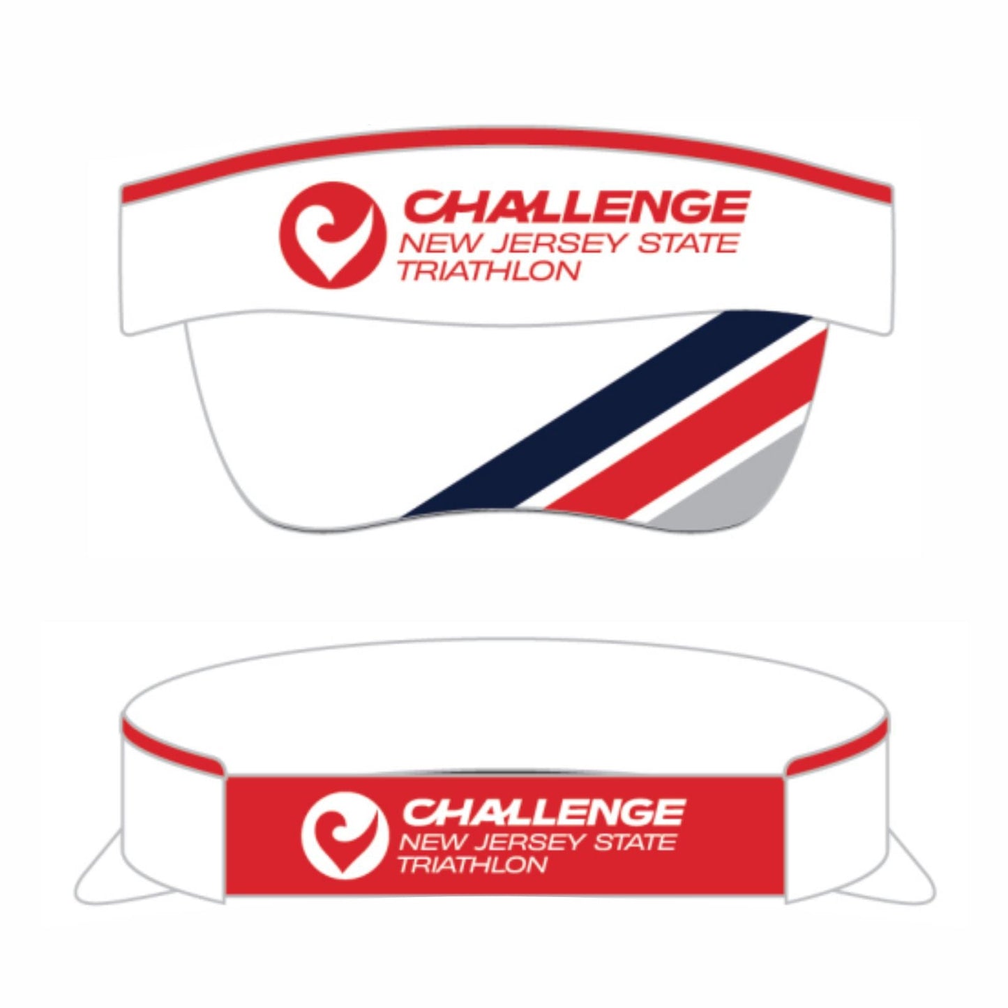 NJT Visor - Tech Elastic -White- Logo