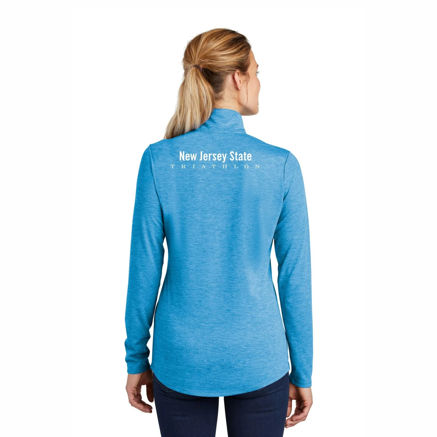 Women's Tech Triblend 1/4 Zip -Pond Blue- LCP